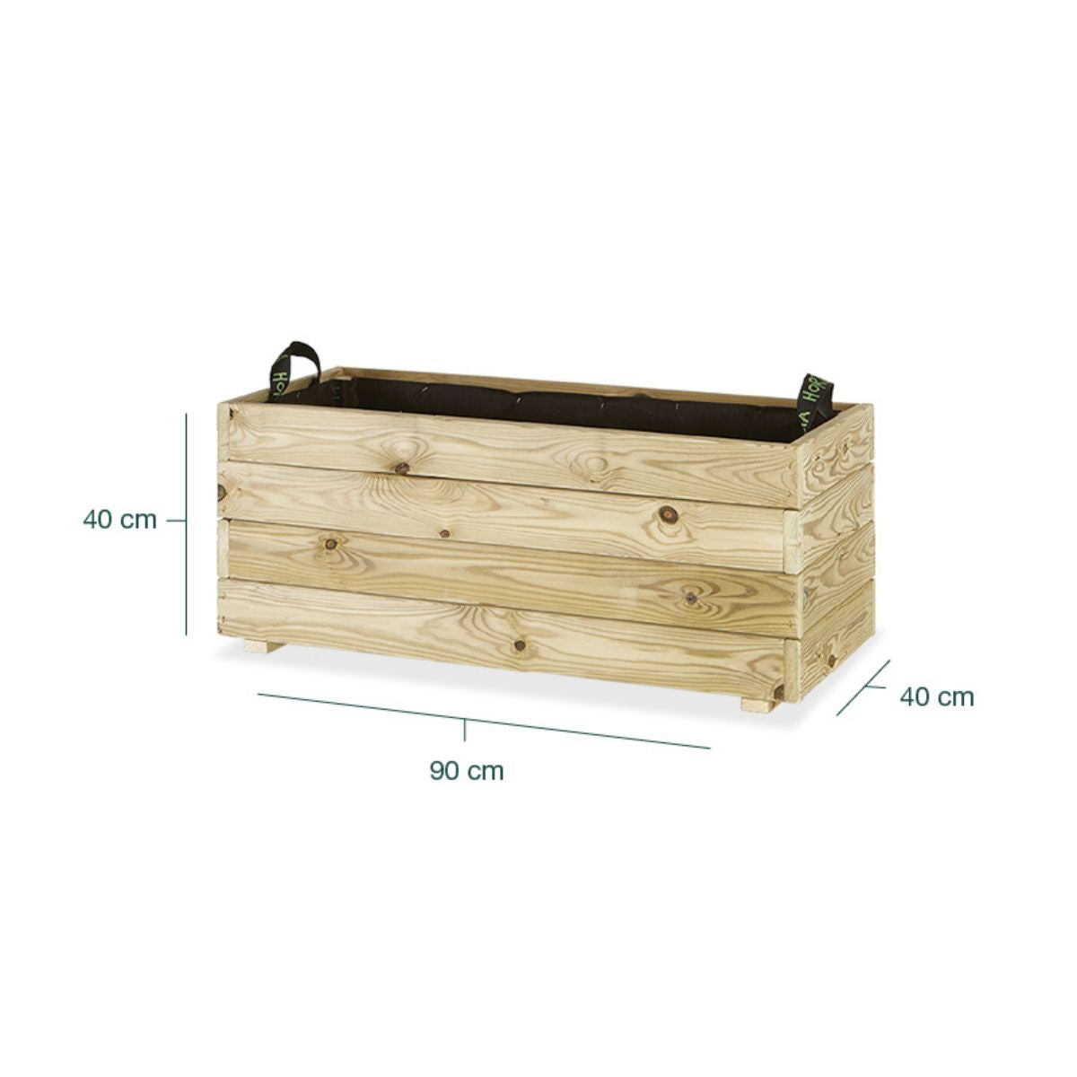 Floreira retangular Ghio 90x40x40 Hortalia