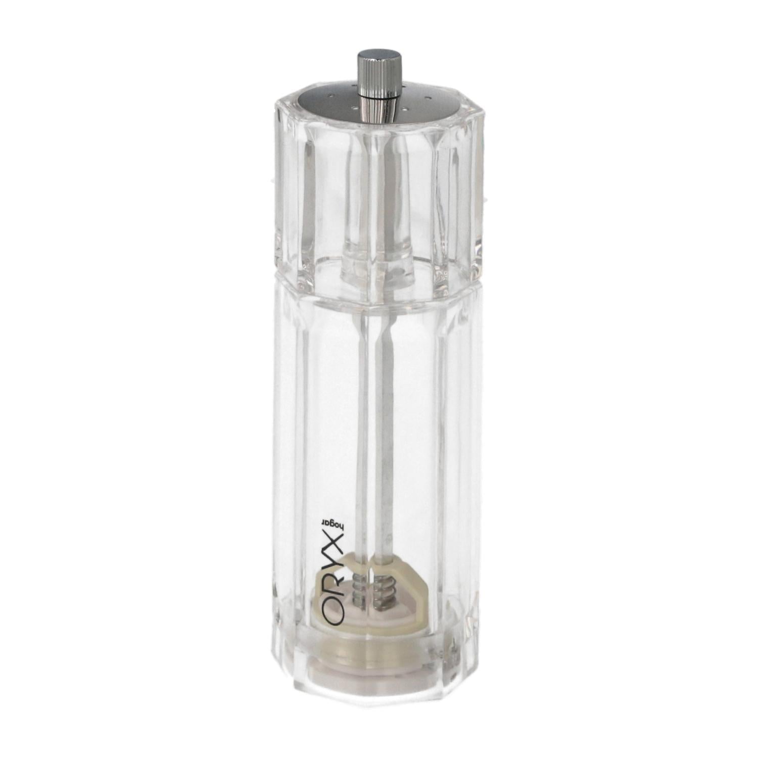 Salero / Molinillo Pimienta Acrílico 2 En 1 Salero Pimentero Ajustable Ø 4,5 X 16 Cm