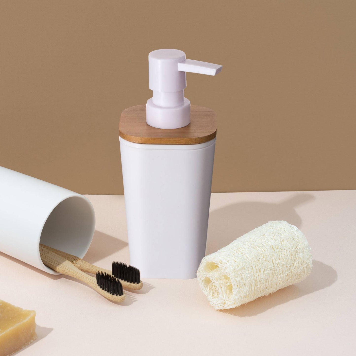 Dispensador De Jabón Blanco 'natureo' 200ml, Diseño Moderno Y Elegant_3