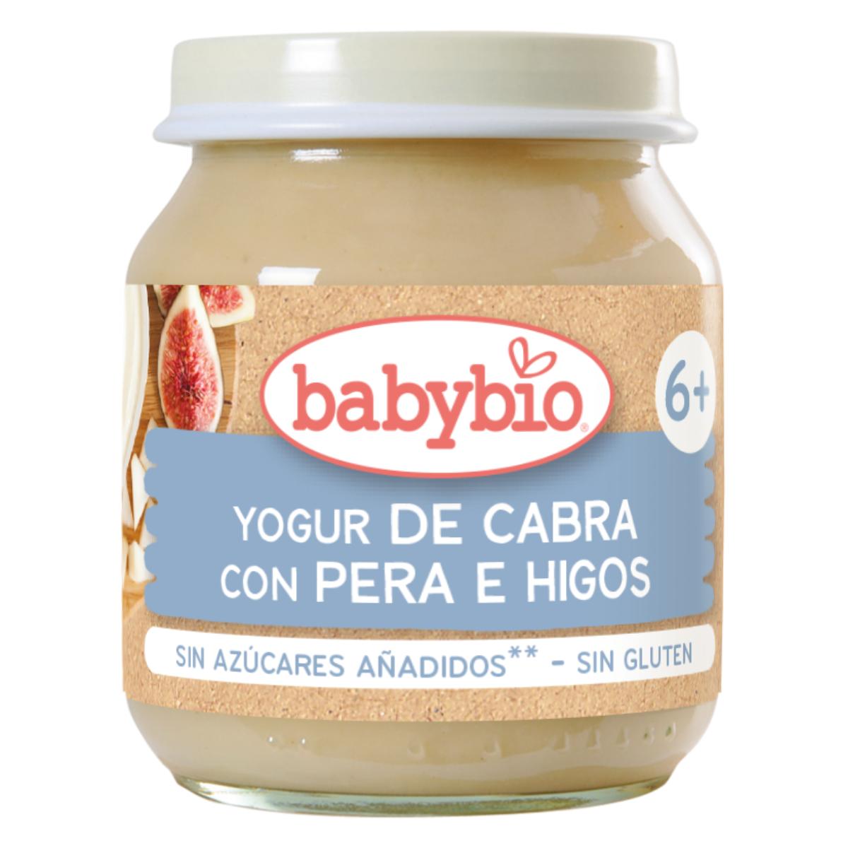 Pote de iogurte de cabra Babybio com pera e figo 130 g