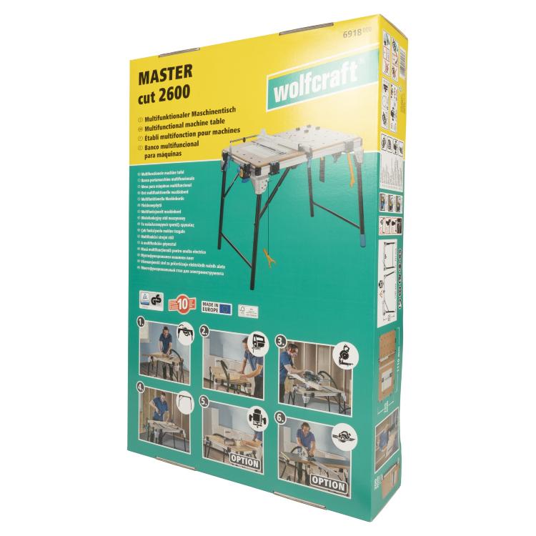 Bancada para máquinas MASTER cut 2600 6918000 Wolfcraft
