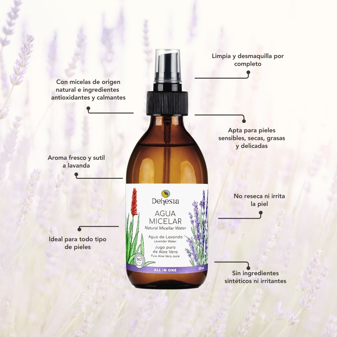 Agua Micelar Natural Bio | Limpiador Facial Y Desmaquillante Ojos_1