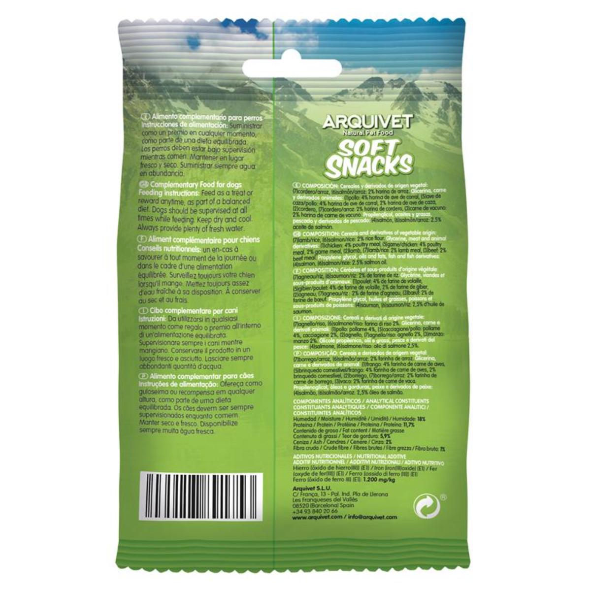 Petisco natural para cães Soft Snacks Ossos de Salmão Arquivet