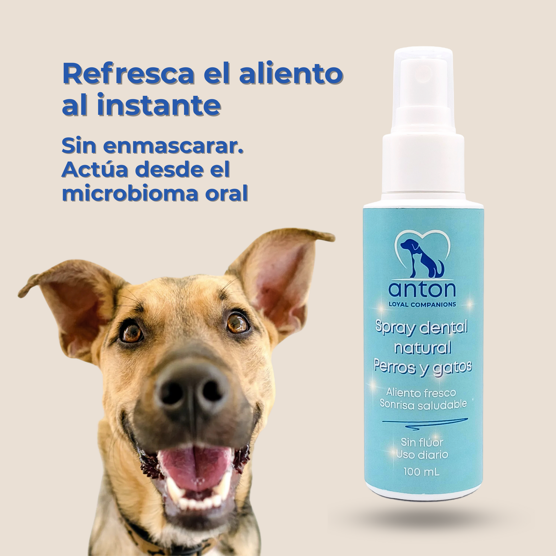 Spray dental natural para perros y gatos – Aliento fresco y limpieza dental 100 ml