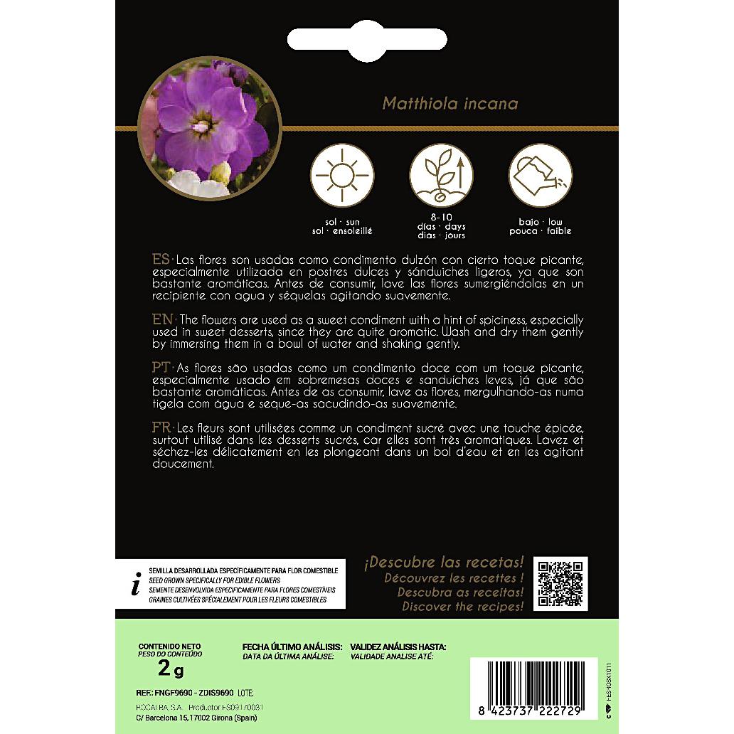 Sementes de flores comestíveis de Rocalba Wallflower