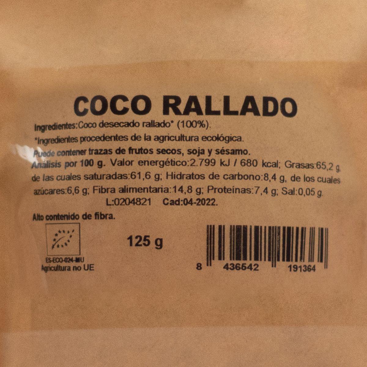 Coco Ralado Biológico Naturgreen 125 g