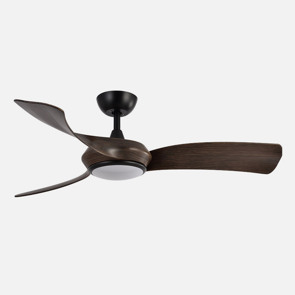 Ventilador Dc Cerdeña 30w 2950lm Negro/roble 3 Aspas 3000k-6000k Reg. Intensidad C/remoto, Timer, Mem._2