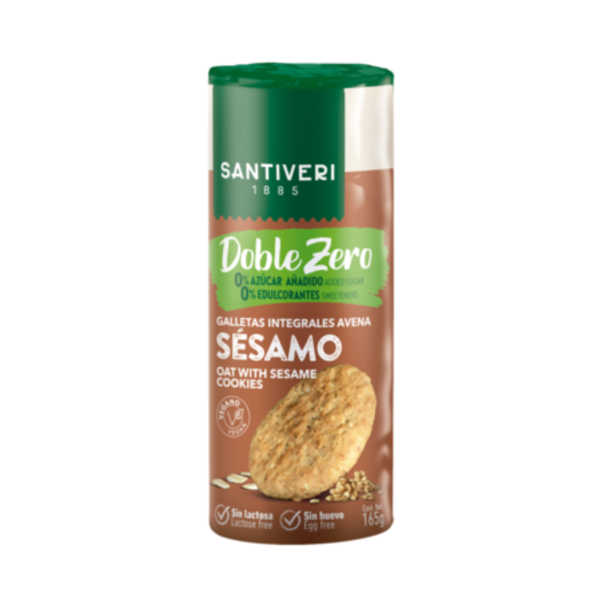 Biscoitos de aveia com sésamo Double Zero da Santiveri 165 g