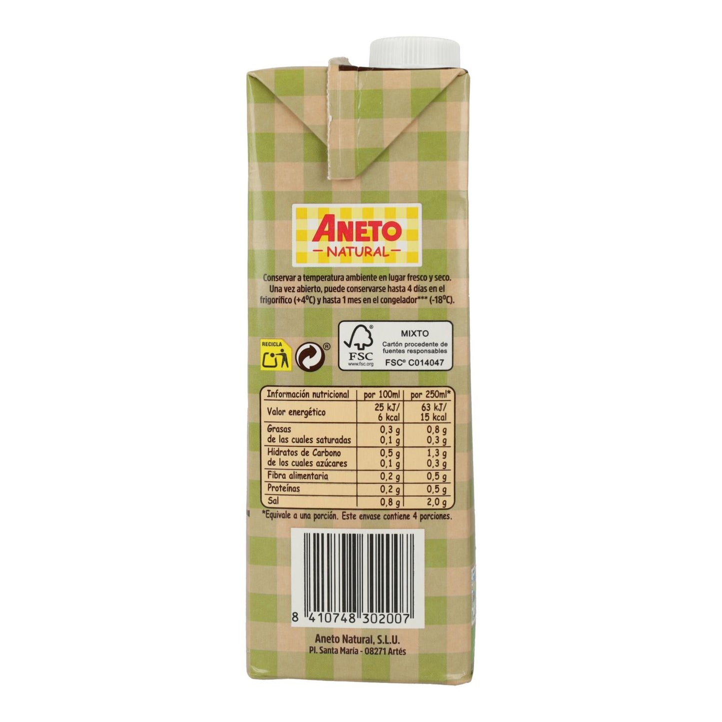 Caldo de legumes natural ECO Aneto 1L