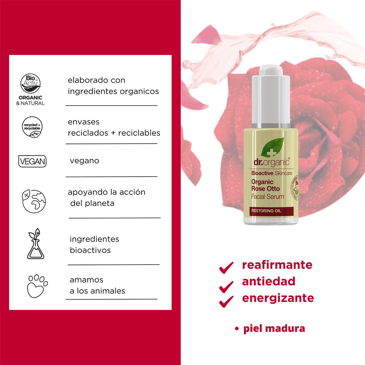 Sérum Facial Rose Otto 30 ml Dr Organic