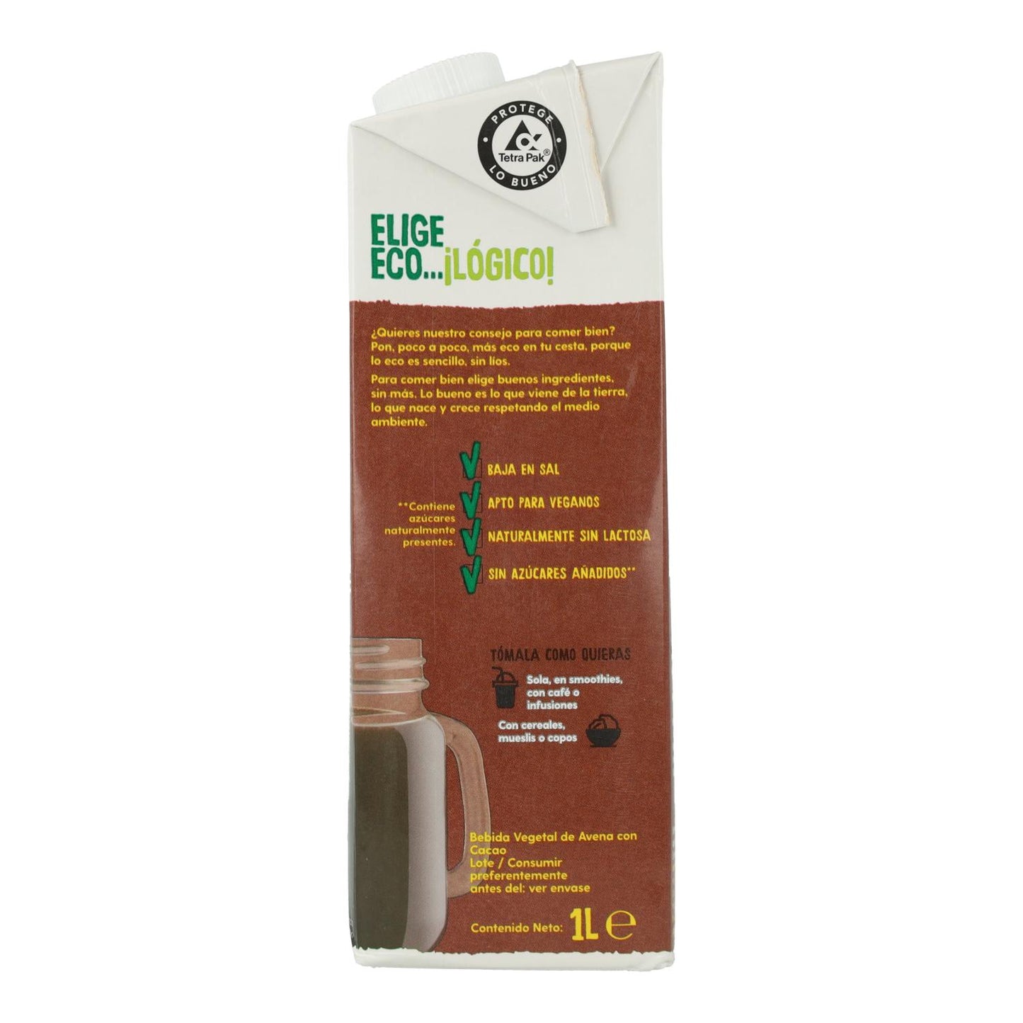 Bebida de Aveia e Cacau Biológica, 1L Ecocesta