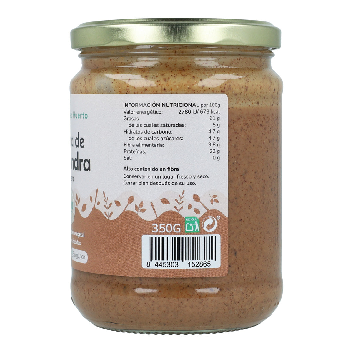 Creme de Amêndoas Integrais ECO Planeta Huerto 350 g