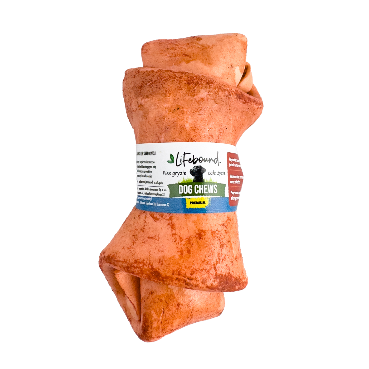 Lifebound - Hueso Masticable Natural Para Perros De Cuero De Ternera Forma Hueso Sabor Cordero - 10 Piezas M_0