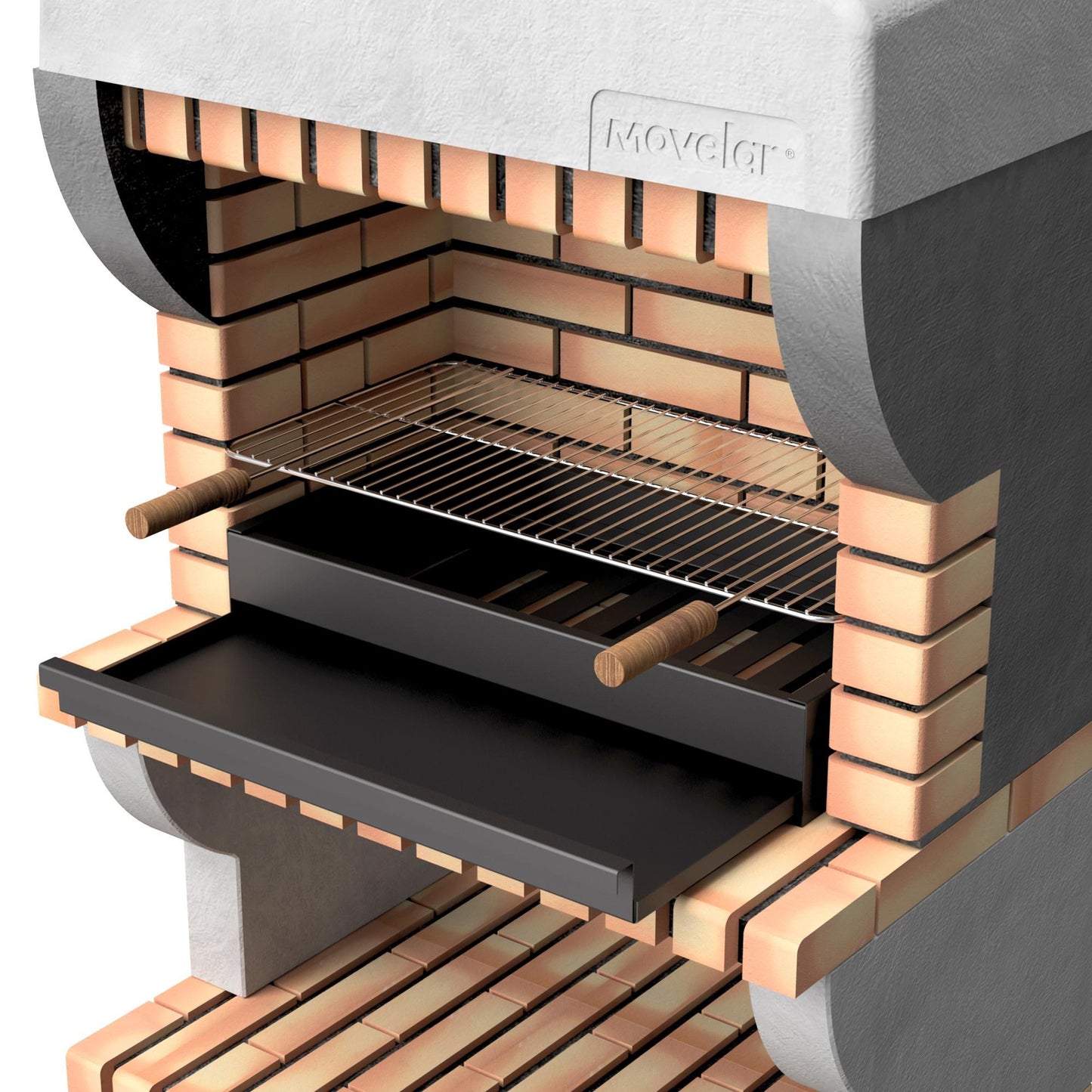 Churrasqueira Bailen com 2 bancos Movelar