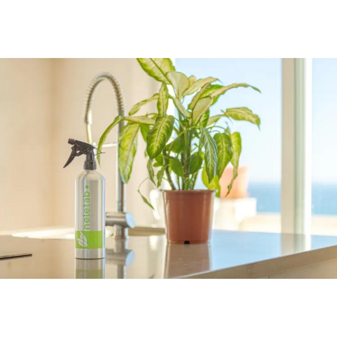 Embalagem inicial 3 frascos + 3 comprimidos Neletab para várias superfícies, vidros e casas de banho