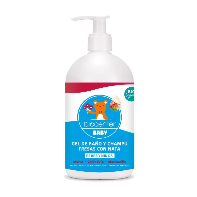 Biocenter Morangos com Creme Gel de Banho e Champô 500 ml