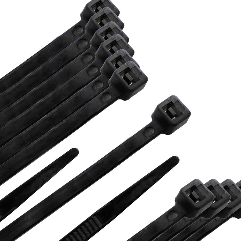 Brida Nylon 100%. Color Negro 7,8 X 540 Mm. Bolsa 100 Unidades. Abrazadera Plastico, Organizador Cables, Alta Resistencia