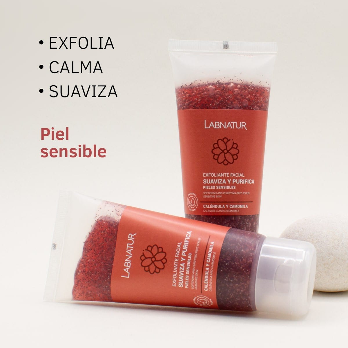 Exfoliante Facial Caléndula y Camomila Labnatur 100 ml | Exfoliación Suave | Piel Sensible_3