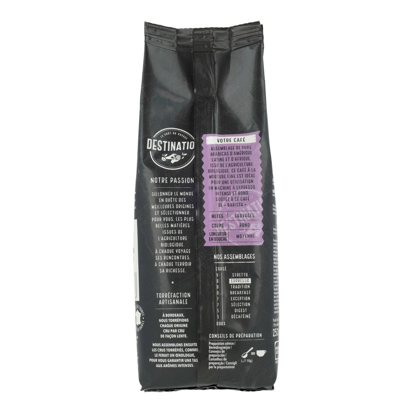 Café expresso BIO Destination 100% Arábica 250 gr