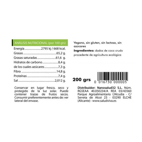 Cubos de Coco ECO Salud Viva 200 g