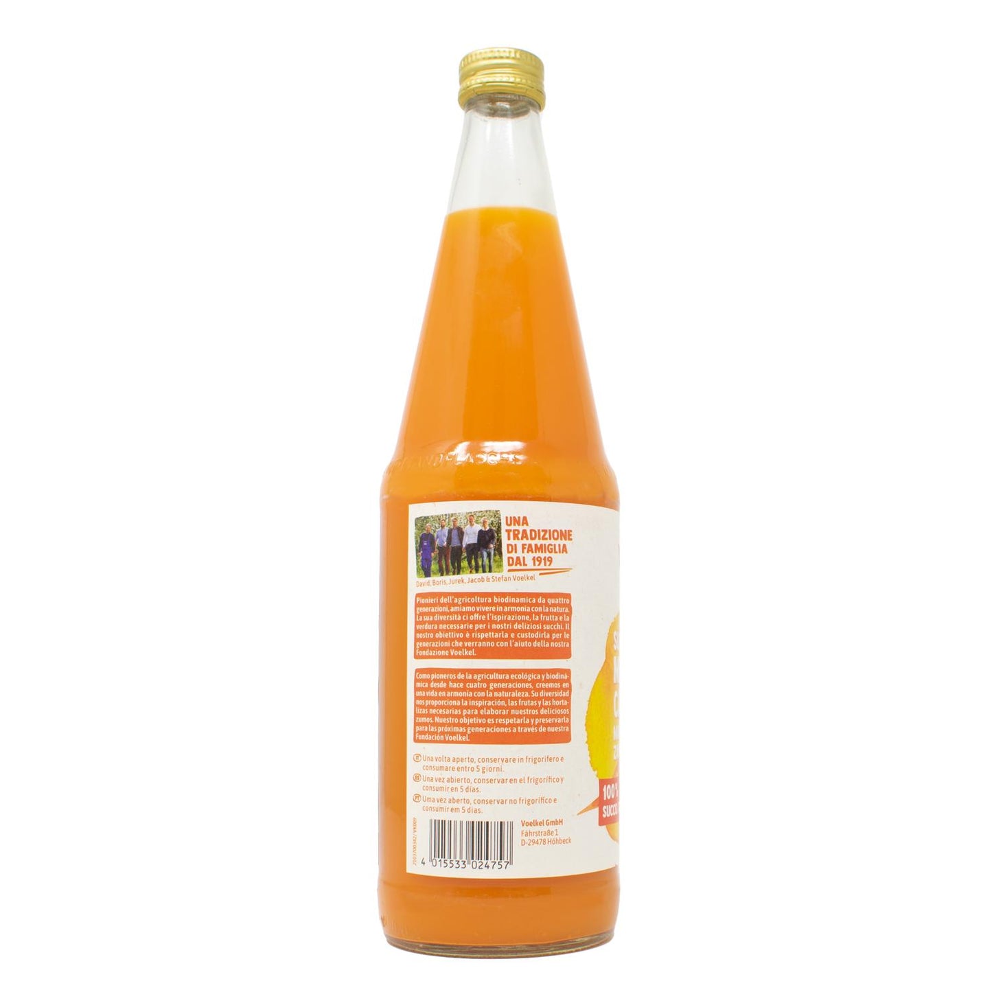 Sumo de Maçã e Cenoura Demeter BIO Voelkel 700 ml