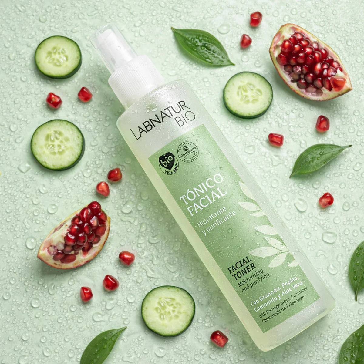 Tónico Facial Natural 250 Ml | Aloe Vera + Agua De Rosas | Equilibra Y Tonifica La Piel | Labnatur Bio_1