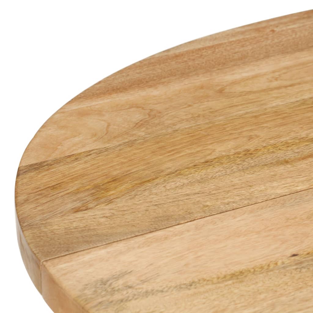 Mesa De Comedor Redonda De Madera Maciza De Mango 110x76 Cm_4