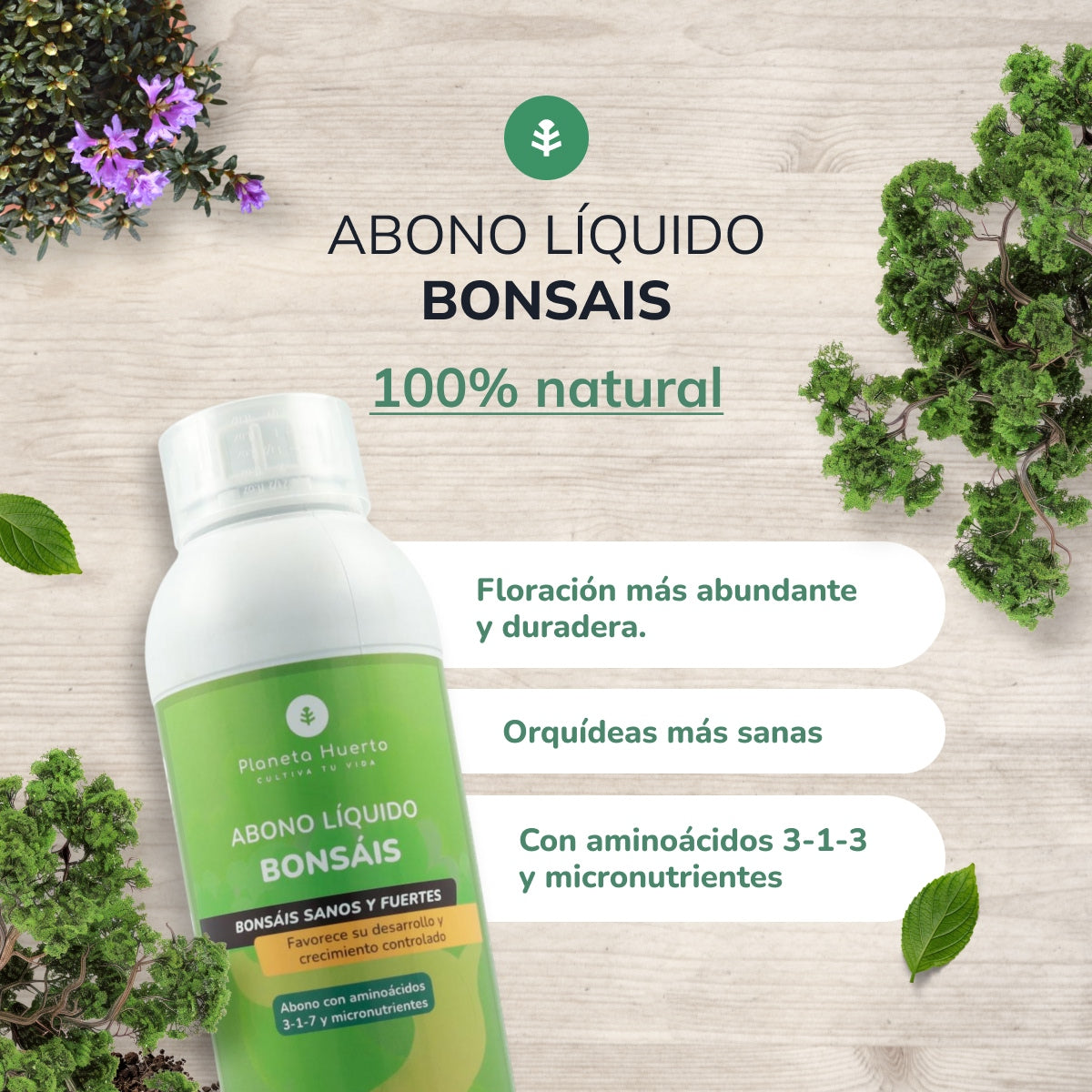 Fertilizante Líquido Planeta Huerto Bonsai 1 l