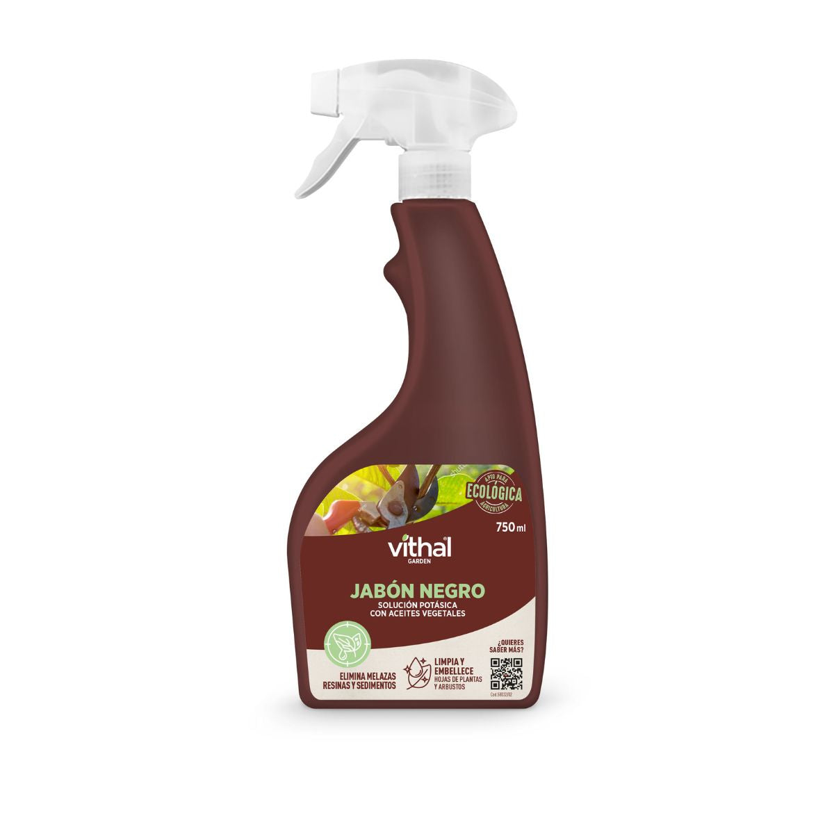 Sabonete Preto Ecológico Vithal Garden 750 ml pronto a usar