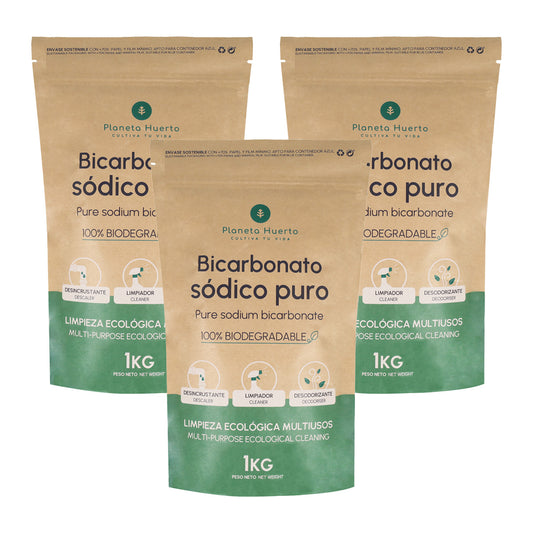 Pack 3x Planeta Huerto Bicarbonato de Sódio 1 Kg