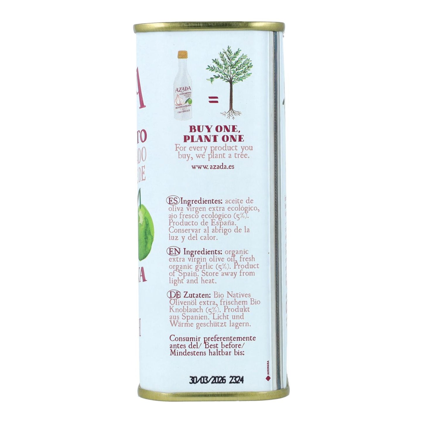 Óleo de Oliva e Alho Azada Eco 225 ml