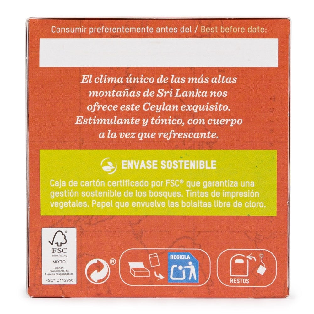 Té Negro Ceylan Bio Oi Tierra Madre 36 g