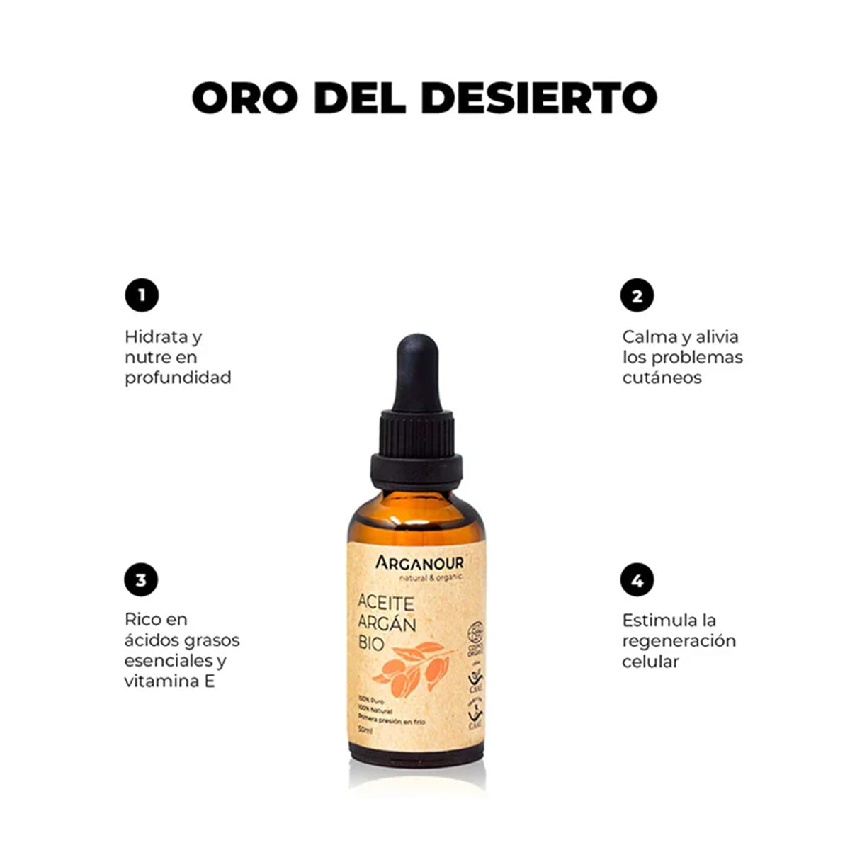 Óleo de Argão Biológico 100% Arganour 50ml