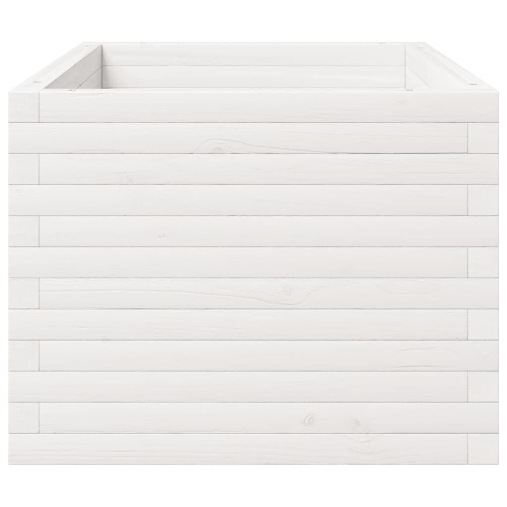 Jardinera Madera Maciza De Pino Blanco 90x60x49,5 Cm_5