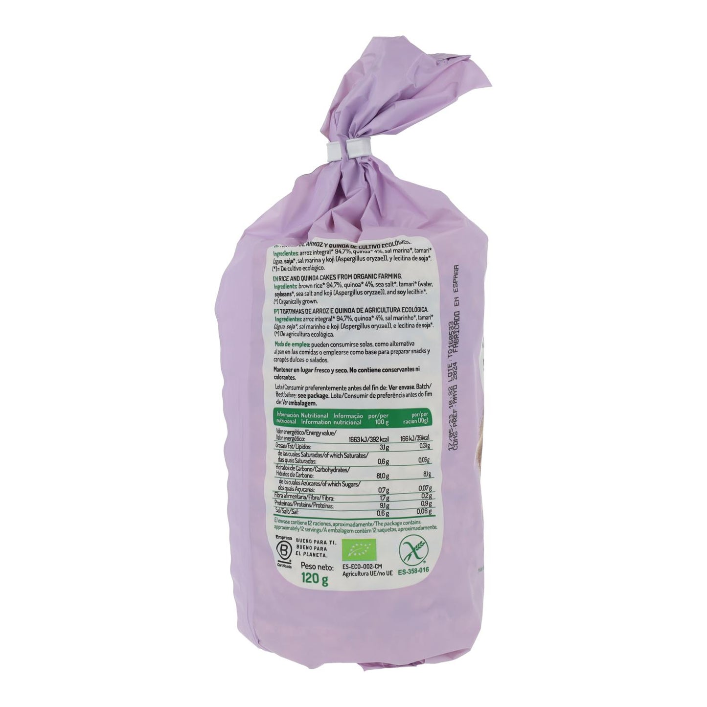 El Granero Bolos de Arroz e Quinoa 120 gr