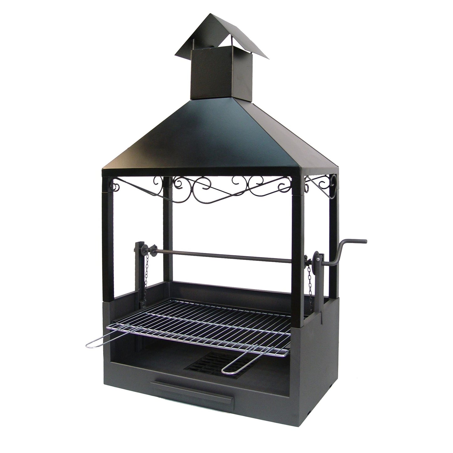 Gaveta para Churrasco com Chaminé e Grelha Galvanizada Imex el Zorro