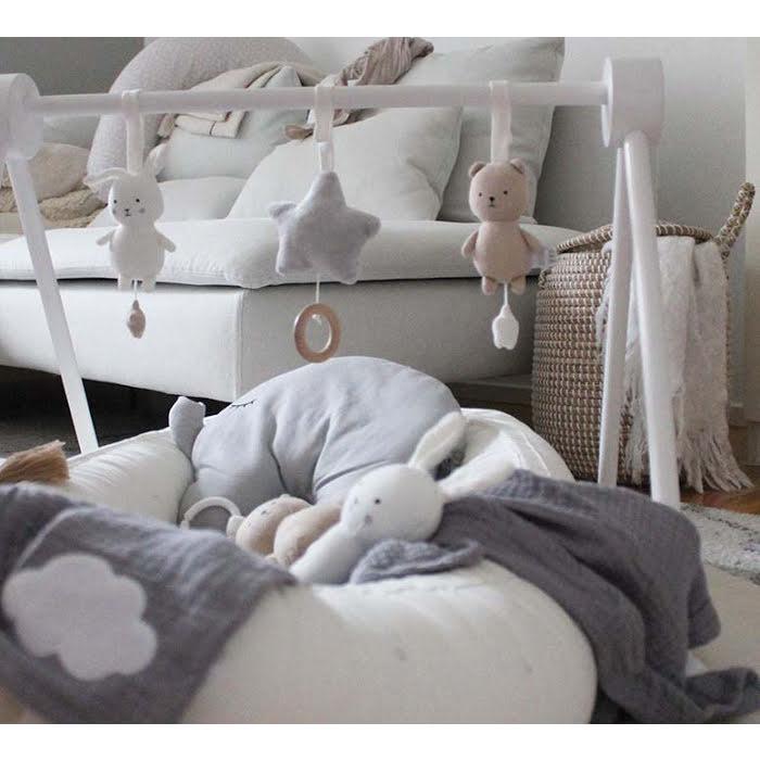 Ginásio infantil de madeira lacada a branco Jabadabado