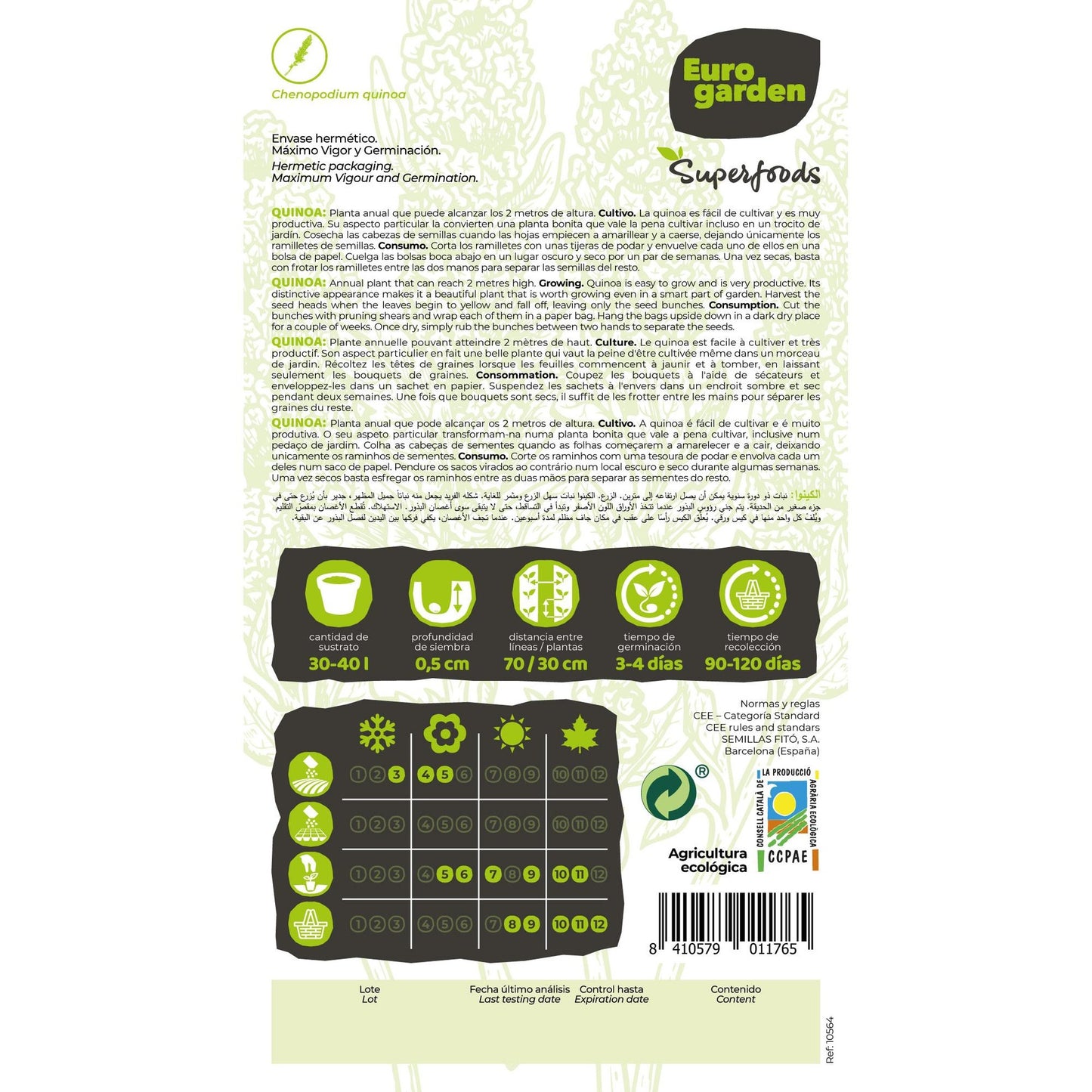 Sementes de Quinoa Biológica Vitalfoods