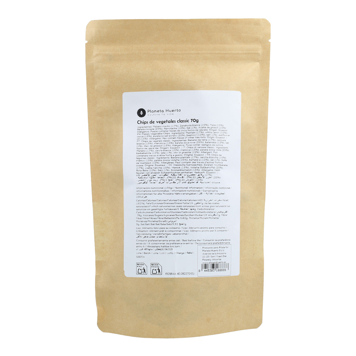 Planeta Huerto Chips de Legumes 70 g