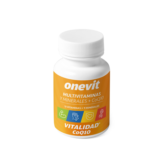 Onevit Vitality Multivitamínicos e Minerais + CoQ10 45 cápsulas.