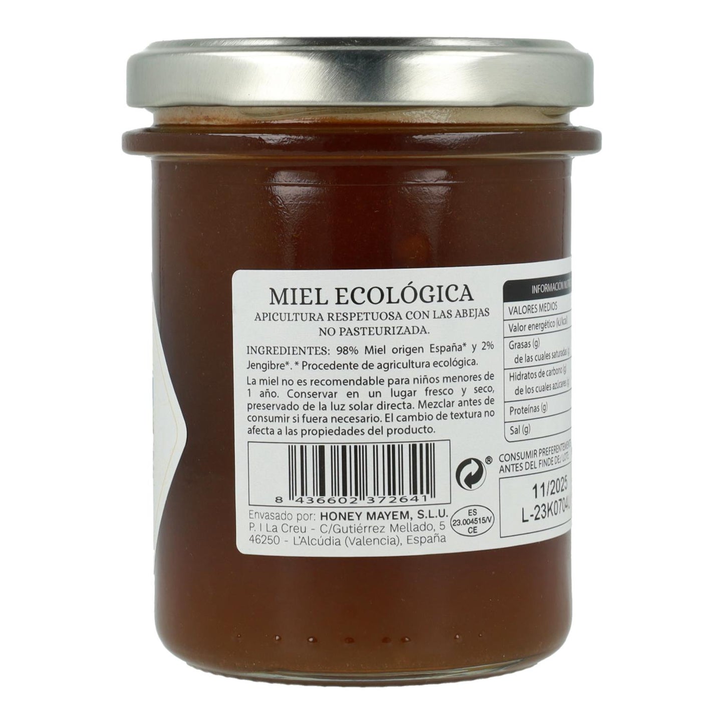Mayem Mel Biológico com Gengibre 275 g