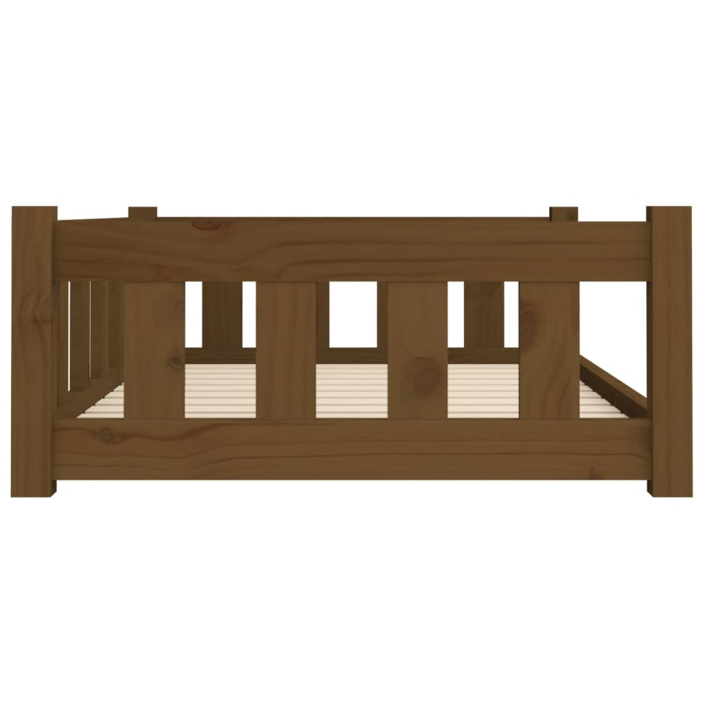 Vidaxl Cama Para Perros Madera Maciza Pino Marrón Miel 95,5x65,5x28 Cm_4