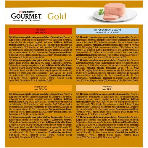 GOURMET GOLD Mousse Sortido Multipack (8x85g)