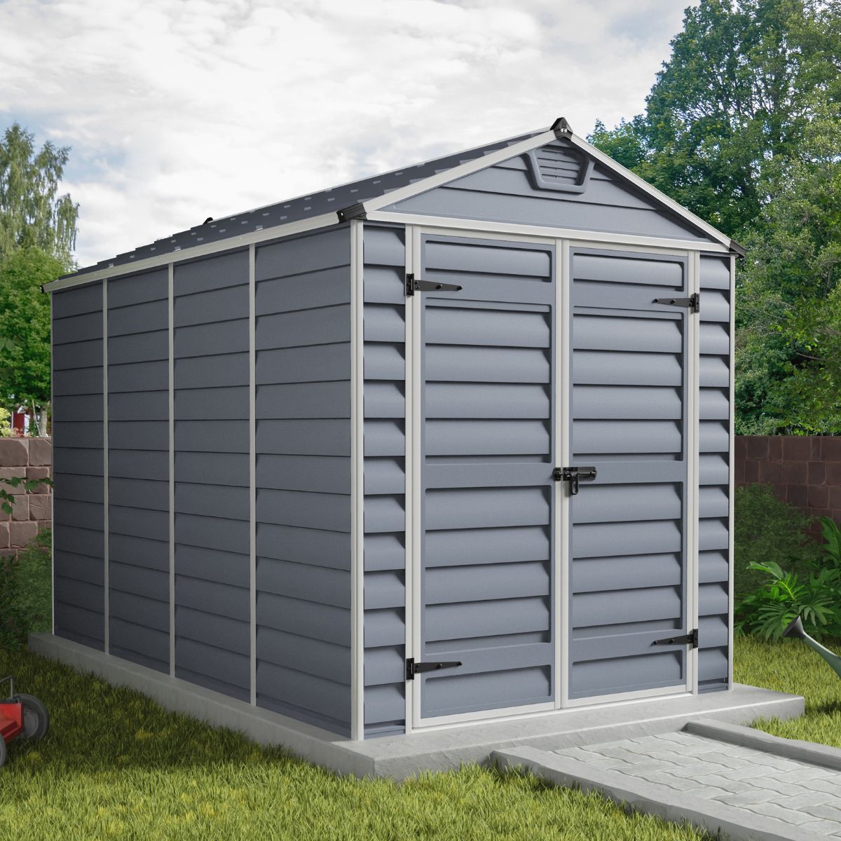 Telheiro de jardim Canopia Skylight Policarbonato 303x185x217 cm Cinza