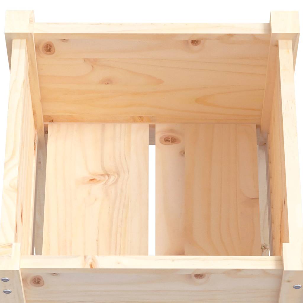 Jardineras 2 Uds Madera Maciza De Pino 40x40x70 Cm_5