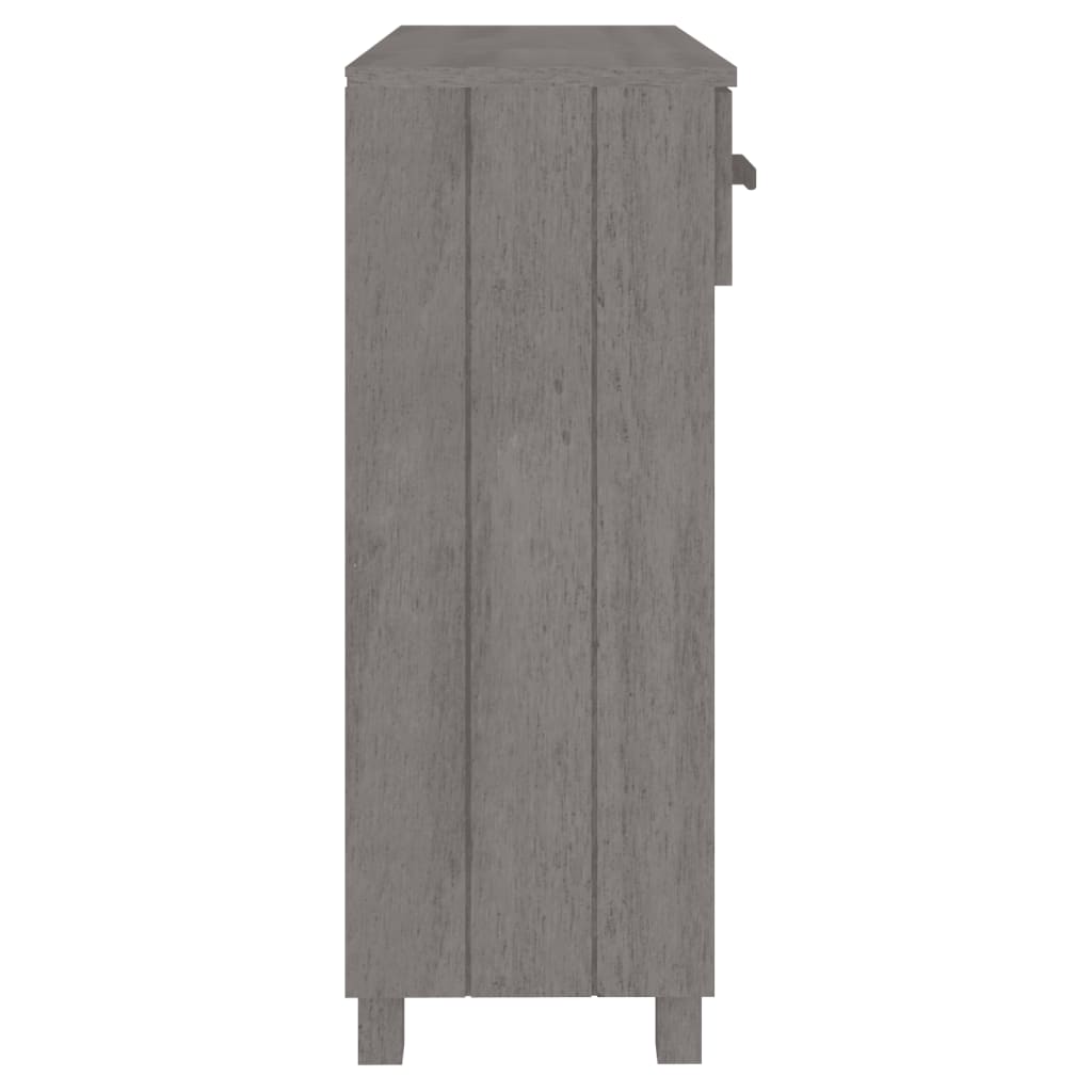 Mesa Consola Hamar Madera Maciza De Pino Gris Claro 90x35x90 Cm_4