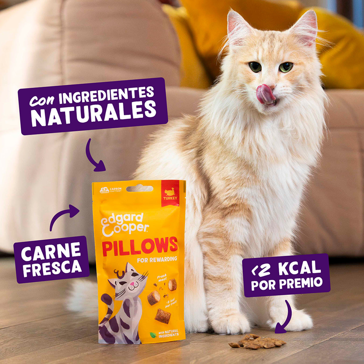 Edgard Cooper Turkey Bites Petiscos Naturais para Gatos 60g
