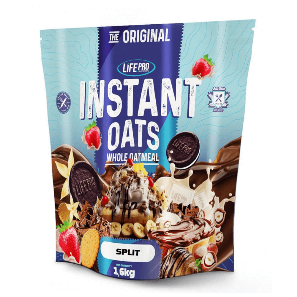 Instant Oats (harina De Avena) - 1,6kg - Banana Split - Avena - Lifepro_0