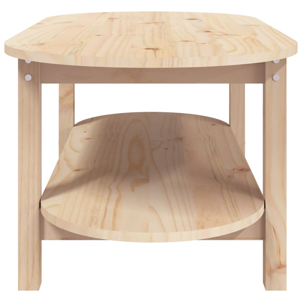 Mesa De Centro De Madera Maciza De Pino 110x55x45 Cm_4