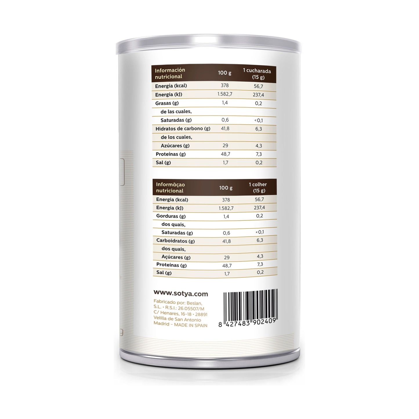 Sotya Bebida de Soja em Pó 550 gr